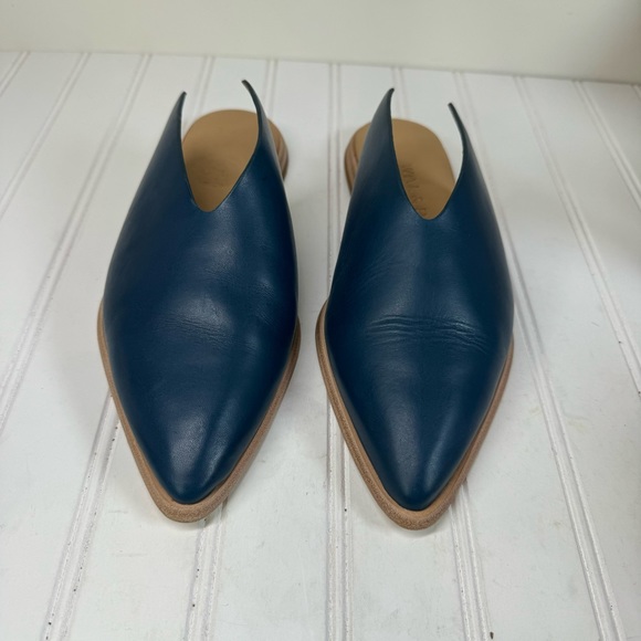 Wal & Pai Cliff blue leather mules - Picture 2 of 9